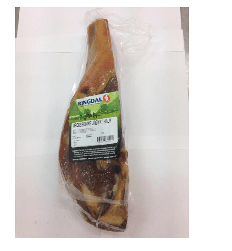 Halv spekeskinke urøkt 3,785 kg